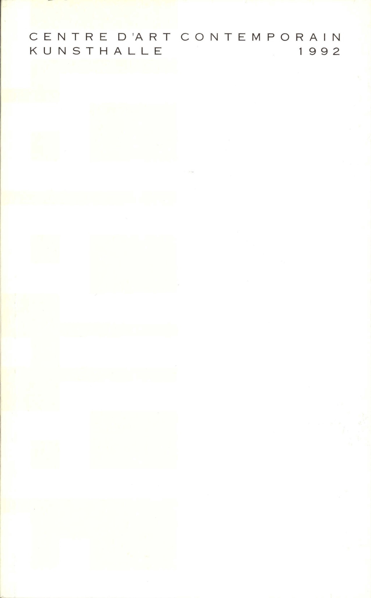 Fri-Art Centre d'Art Contemporain Kunsthalle 1992 image